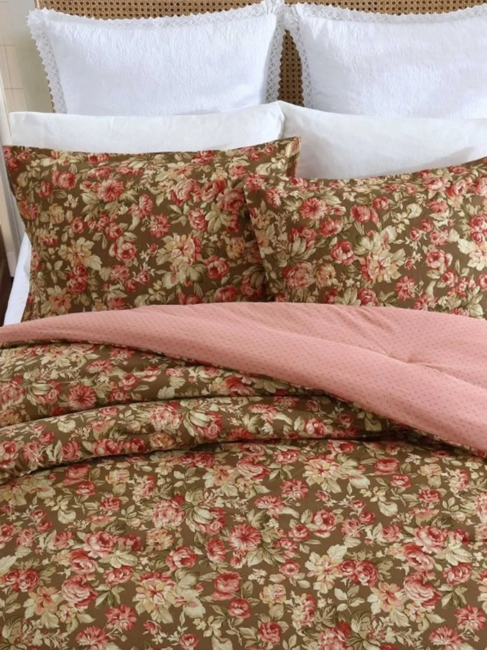 LAURA ASHLEY NEW Bloomsbury 100% cotton Comforter Set -full/queen